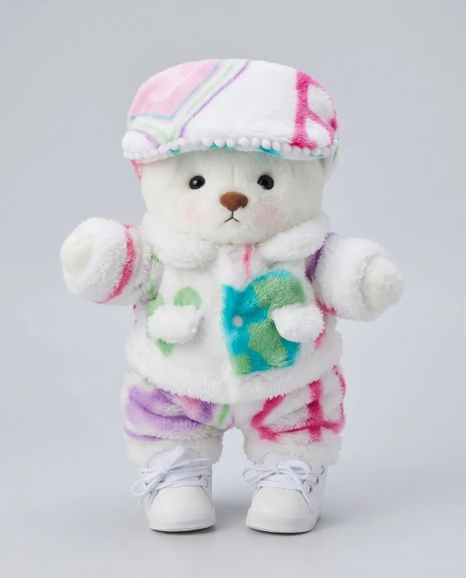 Ručně vyráběný prémiový medvídek s vyměnitelnými oblečky – FluffyCuddle