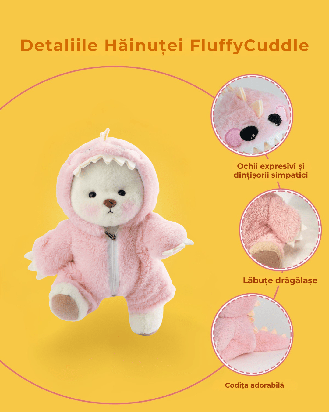 Ručně vyráběný prémiový medvídek s vyměnitelnými oblečky – FluffyCuddle