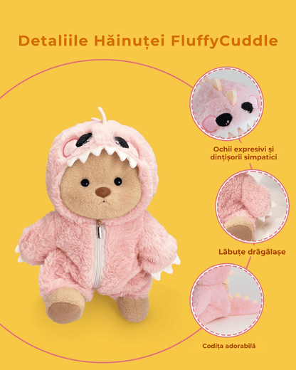 Ručně vyráběný prémiový medvídek s vyměnitelnými oblečky – FluffyCuddle
