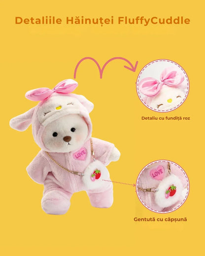 Ručně vyráběný prémiový medvídek s vyměnitelnými oblečky – FluffyCuddle